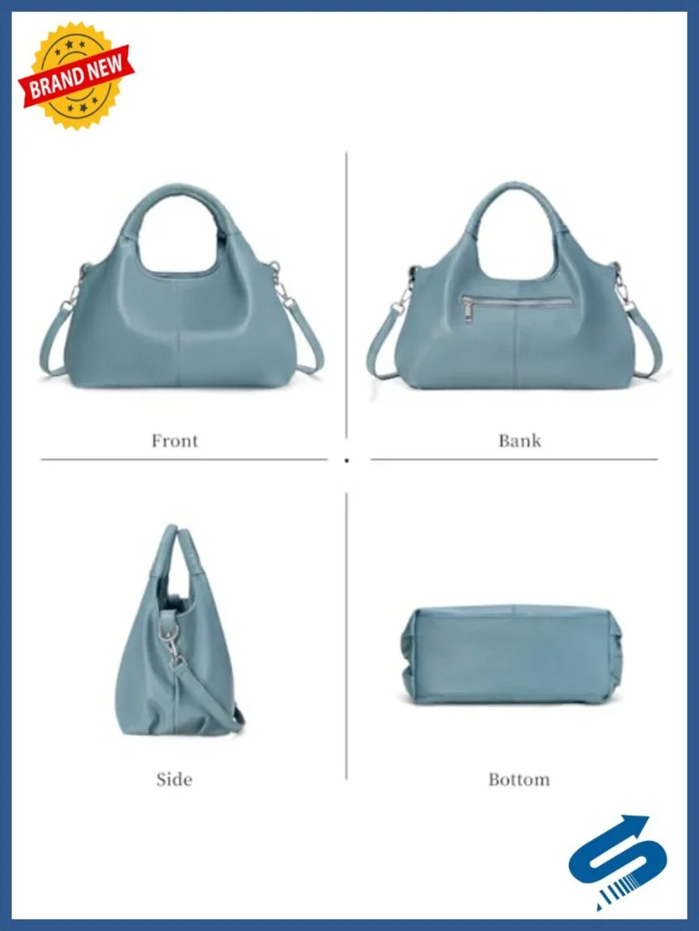 PU Leather Crossbody Hobo Bag with Top Handle Satchel Shoulder Bag